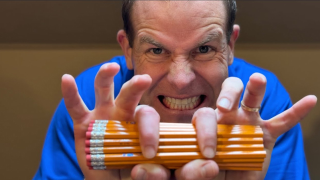 Idaho man snaps 110 pencils in one minute