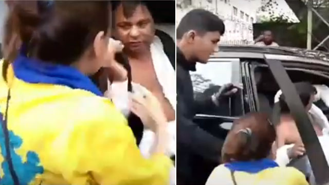 پی ٹی آئی کارکن نیلی پری کا کامیڈین طاہر انجم پر تشدد ویڈیو وائرل